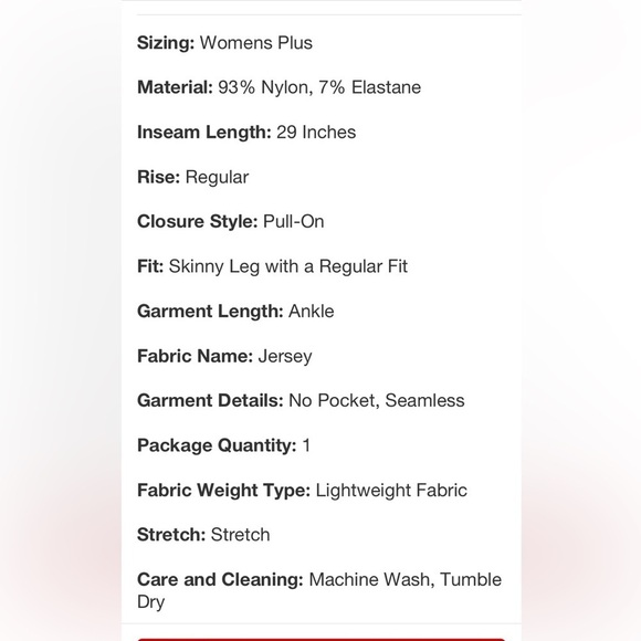 ASSETS by SPANX Women's Plus Size
Seamless Leggings - Black new - Picture 8 of 8